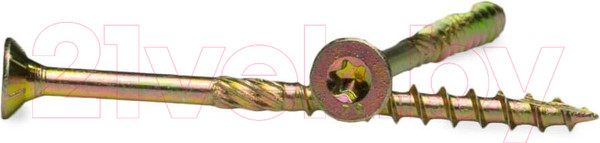 Изображение товара Саморез ЕКТ Усиленный по дереву 5.0x70 потайной / BW000229 (200шт, желтый цинк)