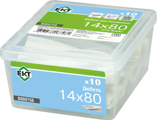 Изображение товара Дюбель для пенобетона ЕКТ 14x80 / B009756 (10шт)
