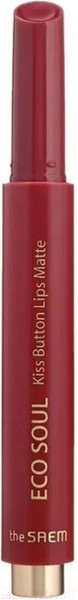 Изображение товара Помада для губ The Saem Eco Soul Kiss Button Lips Matte 03 Mauve Burgundy (2г)