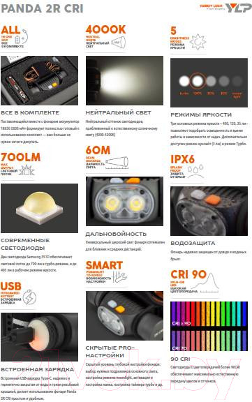 Изображение товара Фонарь Яркий Луч Panda 2R-CRI