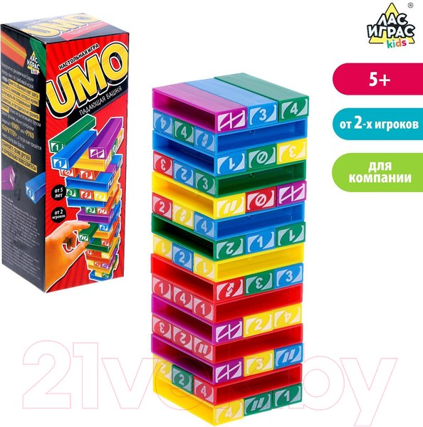 Изображение товара Настольная игра Лас Играс Kids. Падающая башня UMO / 5482689