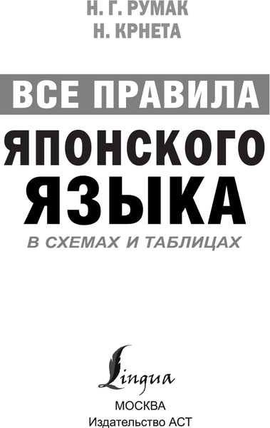 Изображение товара Учебное пособие АСТ Все правила японского языка в схемах и таблицах, мягкая обложка (Румак Наталья)