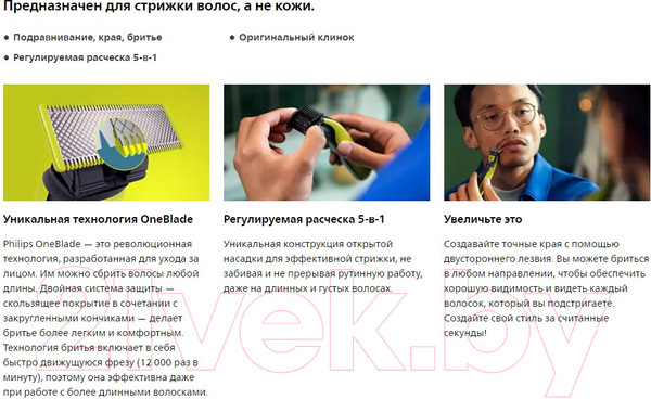 Изображение товара Триммер Philips OneBlade QP2724/20