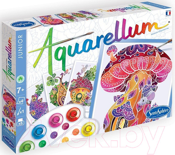 Изображение товара Набор для творчества SentoSphere Акварельная раскраска Домики / 6513