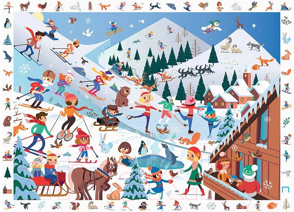 Изображение товара Пазл SentoSphere Зимние виды спорта / 7500 (100эл)