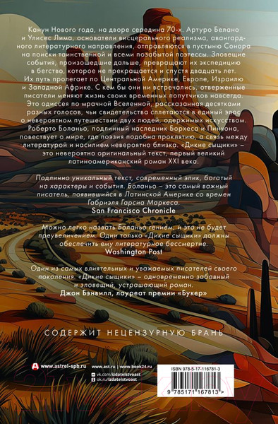 Изображение товара Книга АСТ Дикие сыщики / 9785171167813 (Боланьо Р.)