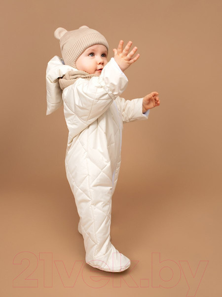 Изображение товара Комбинезон прогулочный детский Amarobaby Elf / AB-OD23-6201EL-33-68 (молочный, р.68)