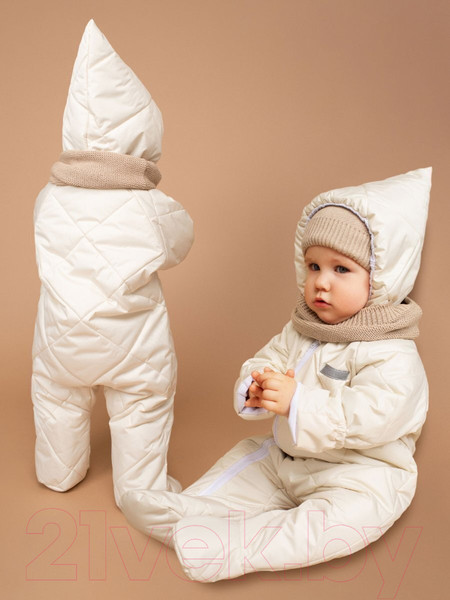 Изображение товара Комбинезон прогулочный детский Amarobaby Elf / AB-OD23-6201EL-33-68 (молочный, р.68)