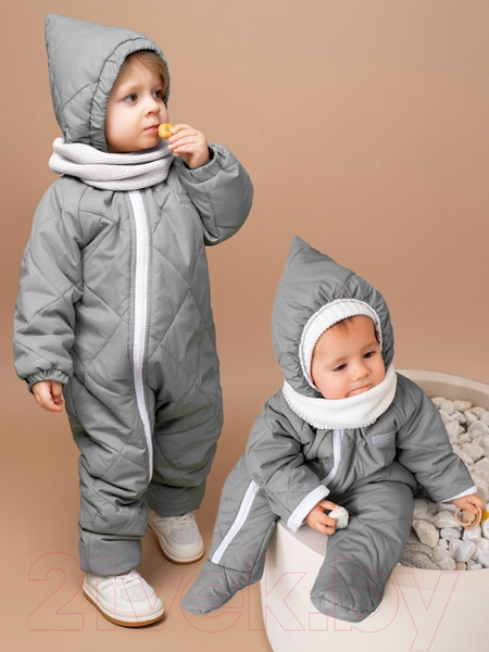 Изображение товара Комбинезон прогулочный детский Amarobaby Elf / AB-OD23-6201EL-11-68 (серый, р.68)