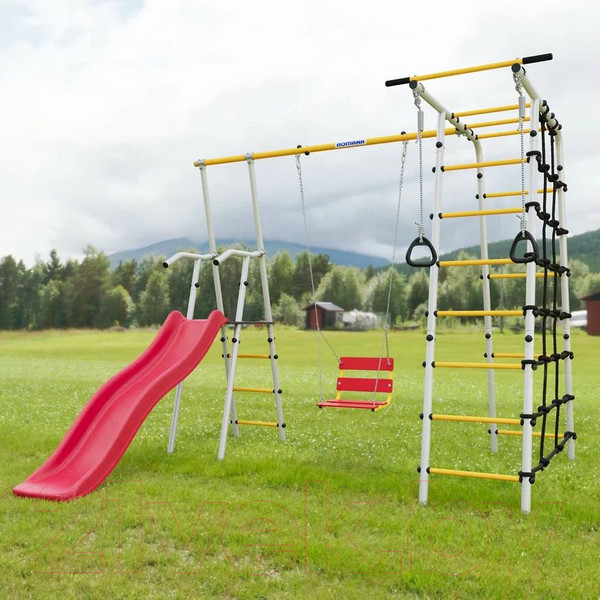 Изображение товара Игровой комплекс Romana Богатырь / 103.07.06 (цепные качели, белый/желтый)