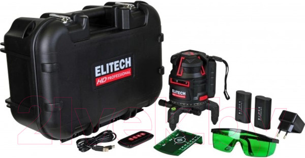 Изображение товара Лазерный нивелир Elitech LN 5D / 204734 (зеленый)
