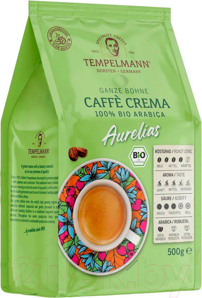 Изображение товара Кофе в зернах Tempelmann Aurelias Caffe Crema (500г)