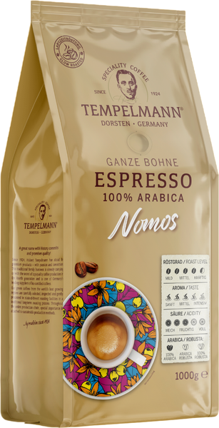 Кофе в зернах Tempelmann Nomos Espresso (1кг)