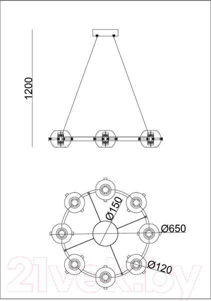 Изображение товара Люстра Arte Lamp Markab A2471LM-16BK