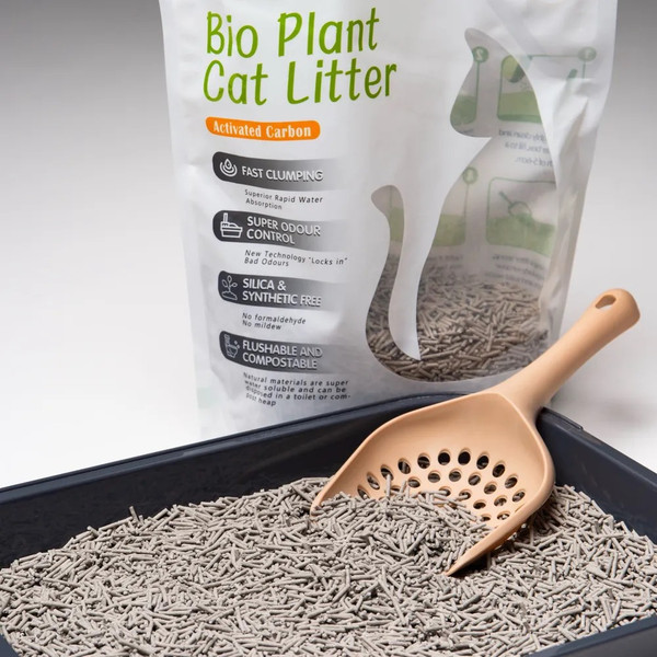 Изображение товара Наполнитель для туалета Naturalitter Bio Plant Cat Litter Активированный уголь / NLT6AC (6л/2.5кг)