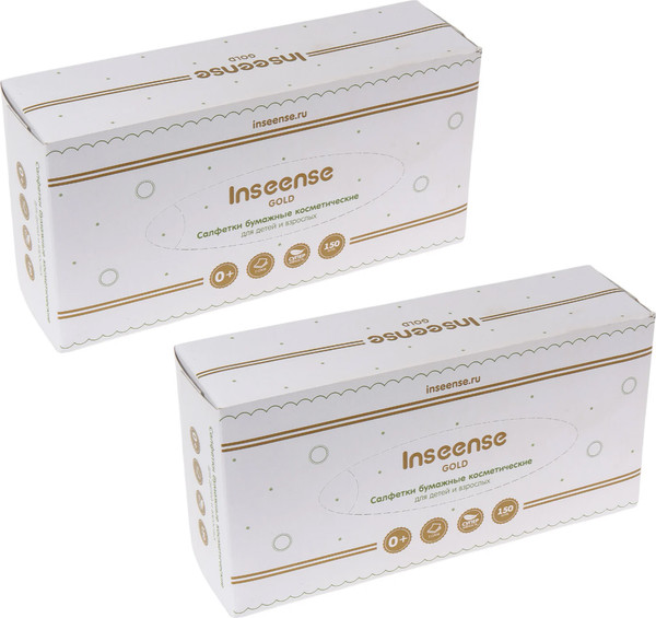 Изображение товара Бумажные салфетки Inseense Ins150sa2 (2x150шт, белый)