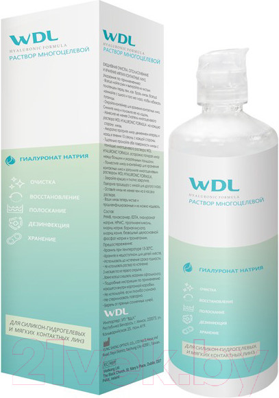 Изображение товара Раствор для линз WDL Hyaluronic Formula (120мл)