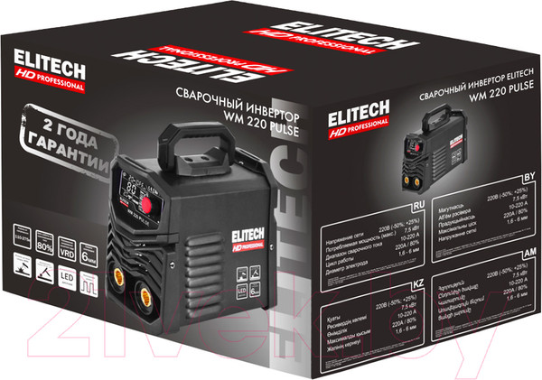 Изображение товара Инвертор сварочный Elitech WM 220 Pulse / 204468