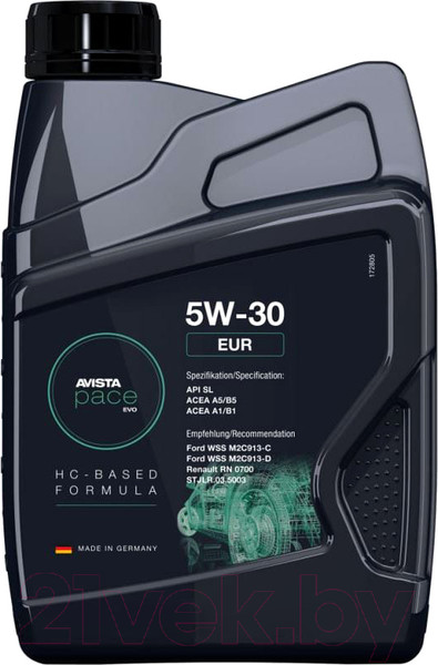 Изображение товара Моторное масло Avista Pace Evo EUR 5W30 / 155153 (4л)
