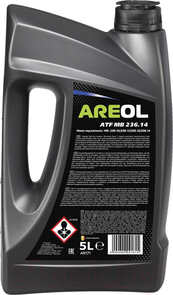 Изображение товара Трансмиссионное масло Areol ATF MB 236.14 / AR171 (5л)