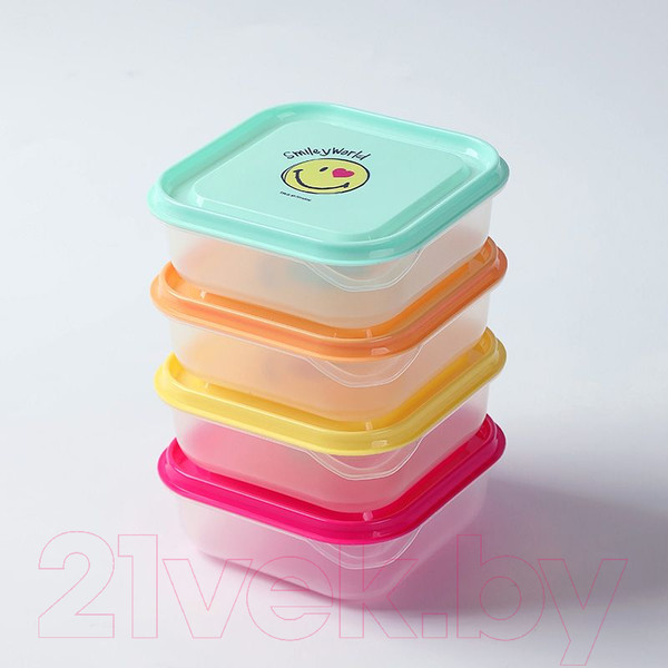 Изображение товара Набор контейнеров Miniso SmileyWorld Collection 4966 (4шт)