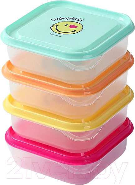 Изображение товара Набор контейнеров Miniso SmileyWorld Collection 4966 (4шт)
