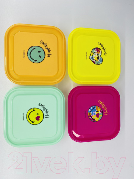 Изображение товара Набор контейнеров Miniso SmileyWorld Collection 4966 (4шт)