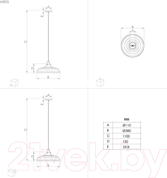 Изображение товара Потолочный светильник Eglo Matlock 43825