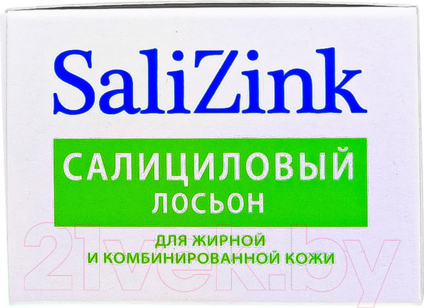 Изображение товара Лосьон для лица SaliZink Салициловый с цинком и серой для жирной кожи Без спирта (100мл)