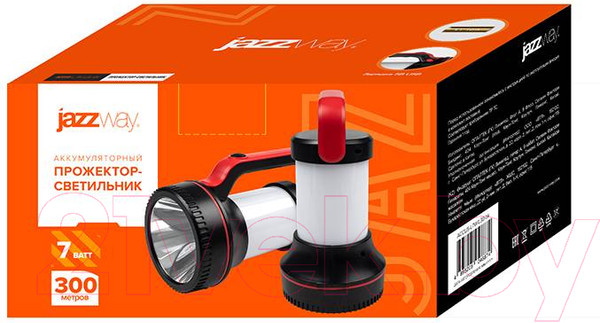 Изображение товара Фонарь JAZZway Accu5-L 7W/L30-bk / 5048874