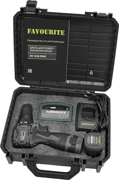 Изображение товара Аккумуляторная дрель-шуруповерт Favourite DC 1620 PROF
