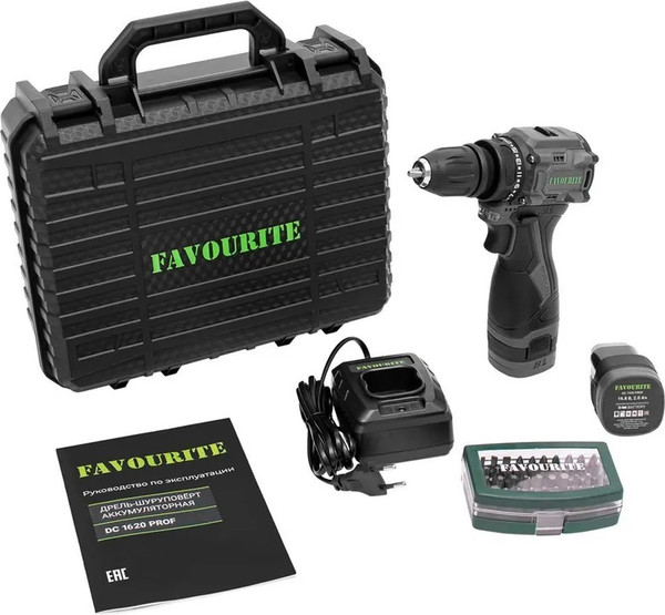 Изображение товара Аккумуляторная дрель-шуруповерт Favourite DC 1620 PROF