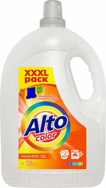 Изображение товара Гель для стирки ALTO Для цветного белья (6.2л)