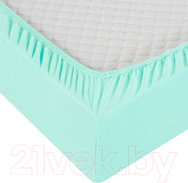 Изображение товара Простыня Milanika Бирюза 180x200x20 (трикотаж)