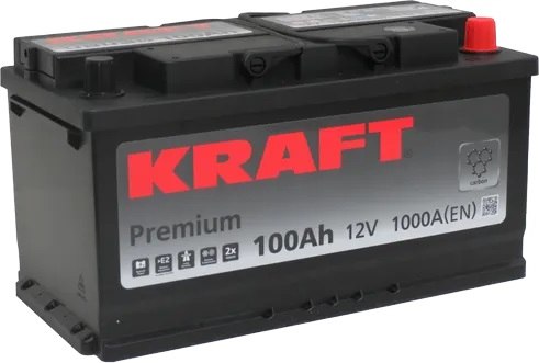 Изображение товара Автомобильный аккумулятор KrafT Premium 100 R / 60044