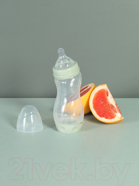 Изображение товара Бутылочка для кормления Rant Антиколиковая с силиконовой соской / 1005 (250мл, зеленый)