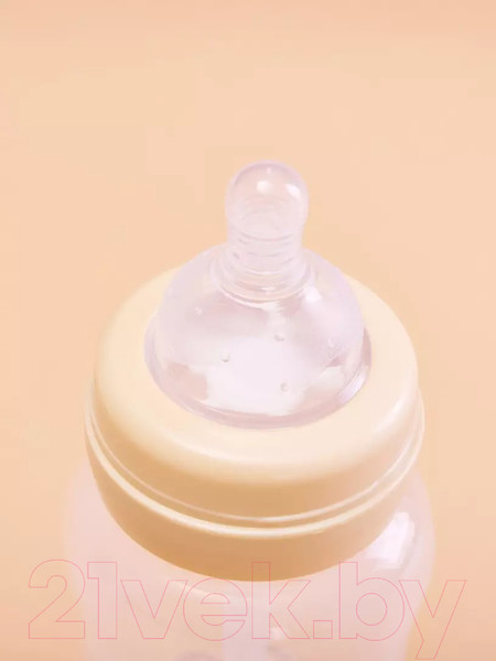 Изображение товара Бутылочка для кормления Rant Антиколиковая с силиконовой соской / 1003 (250мл, бежевый)