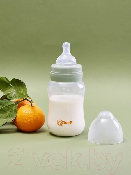 Изображение товара Бутылочка для кормления Rant Антиколиковая с силиконовой соской / 1003 (250мл, зеленый)