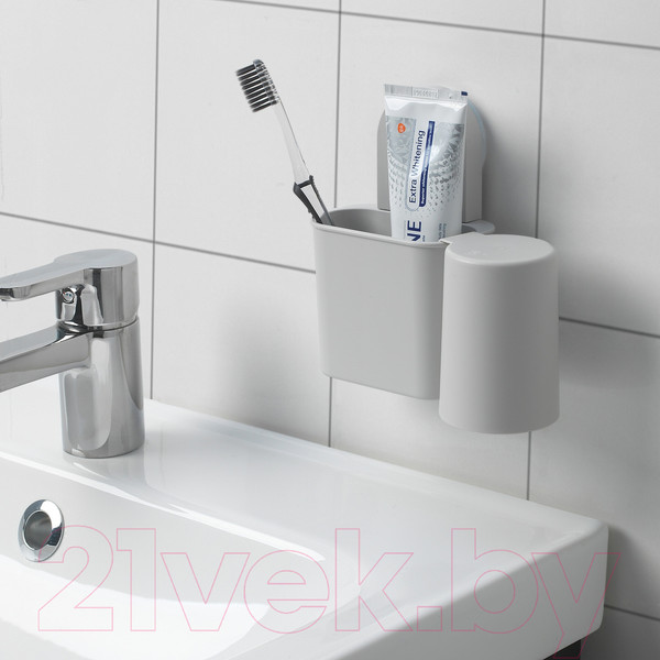 Изображение товара Держатель для зубной щетки Ikea Ронен 005.390.00 (серый)