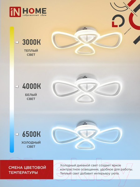 Изображение товара Потолочный светильник INhome Elegant Sansa-W / 4690612043326