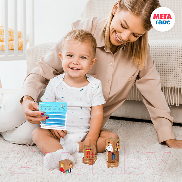 Изображение товара Развивающий игровой набор Mega Toys Кубики на оси Профессии / 15201