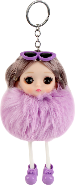 Изображение товара Мягкая игрушка Sima-Land Куколка модница на брелоке / 10092548 (фиолетовый)