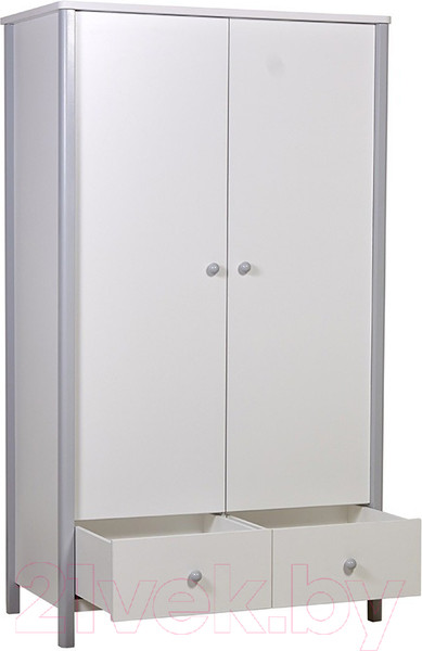 Изображение товара Шкаф Polini Kids Simple двухсекционный с ящиками / 0002770.55 (белый/серый)