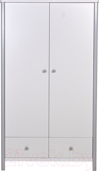 Изображение товара Шкаф Polini Kids Simple двухсекционный с ящиками / 0002770.55 (белый/серый)