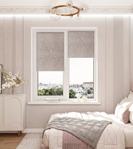 Изображение товара Рулонная штора LEGRAND Леона 140x175 / 58127334 (светло-серый)