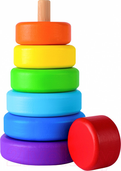 Изображение товара Развивающий игровой набор Mega Toys Пирамидка Круг / 60106