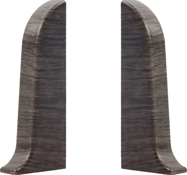 Изображение товара Заглушка для плинтуса Wimar 827 левая и правая 58мм (2шт, дуб черненый, блистер)