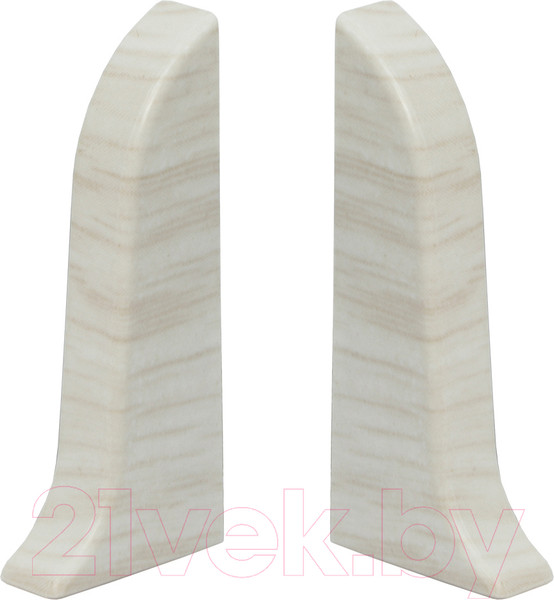 Изображение товара Заглушка для плинтуса Wimar 850 левая и правая 58мм (2шт, дуб белый, блистер)