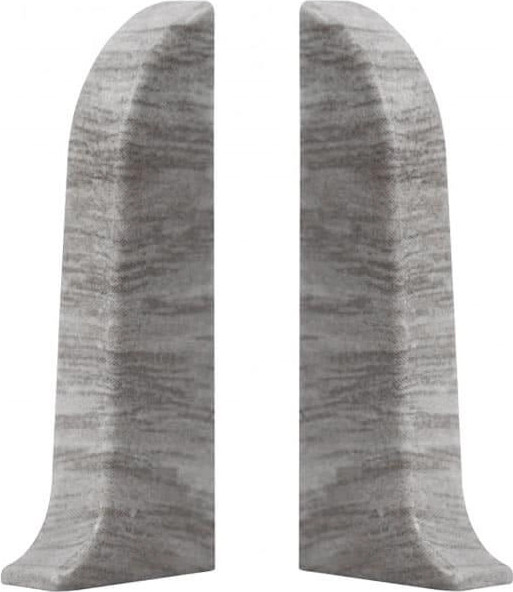 Изображение товара Заглушка для плинтуса Wimar 858 левая и правая 58мм (2шт, мрамор темный, блистер)