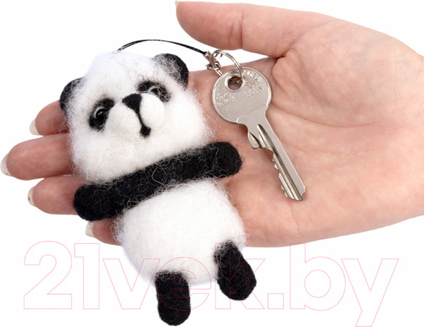 Изображение товара Набор для творчества Десятое королевство Валяние шерстью, брелок Панда / 04705
